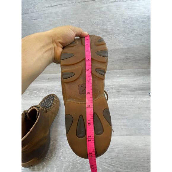 Twisted X Men's Boot Chukka Ankle Driving Moc Toe Flat Leather 11 Brown Shoes - Picture 10 of 11